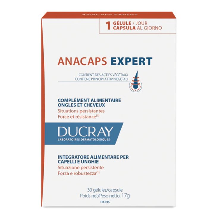 Anacaps Expert - Integratore alimentare per il benessere di capelli e unghie - 30 capsule