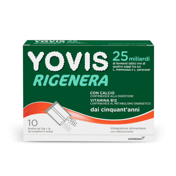Yovis Rigenera - Integratore a base di fermenti lattici per adulti a partire dai 50 anni - 10 bustine