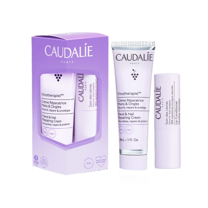 Caudalie Vinotherapist Duo Mani e Labbra - Crema mani 30 ml + stick labbra 4,5 g