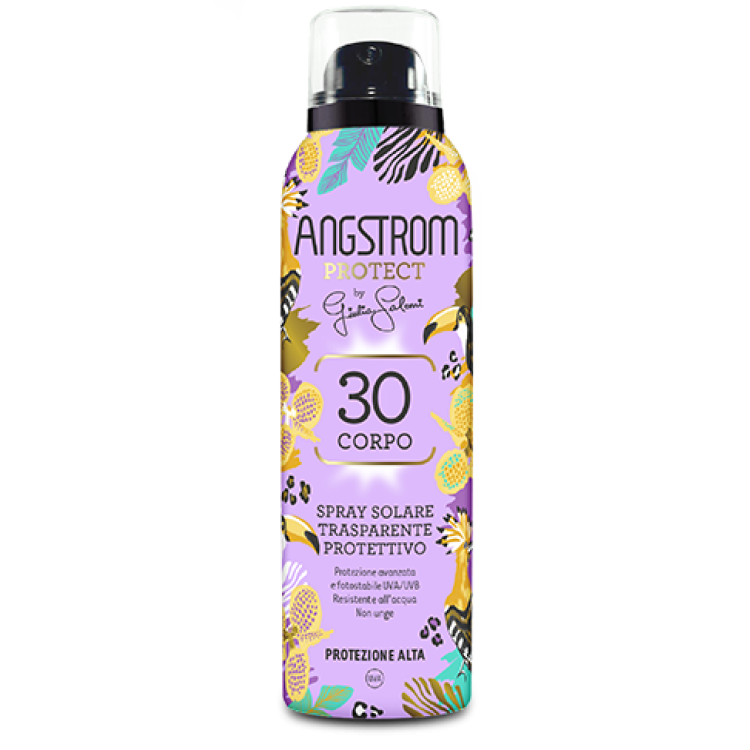 Angstrom Spray Solare Trasparente SPF30 Limited Edition - Spray solare corpo resistente all'acqua - 150 ml