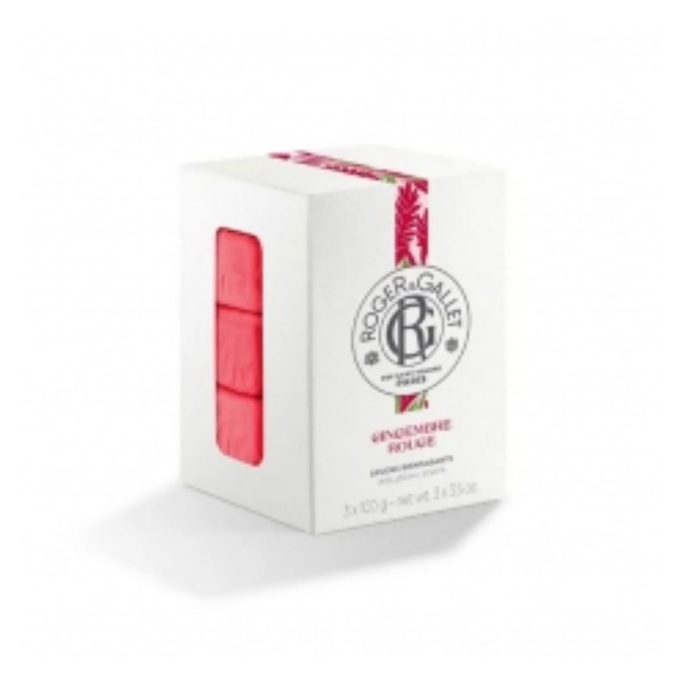 Roger & Gallet Gingembre Rouge Box Saponette - Idea regalo di Natale - 3 saponette profumate 