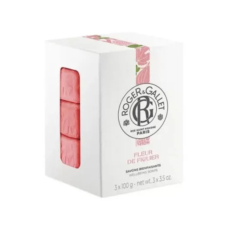 Roger & Gallet Rose Box Saponette - Idea regalo di Natale - 3 saponette profumate 
