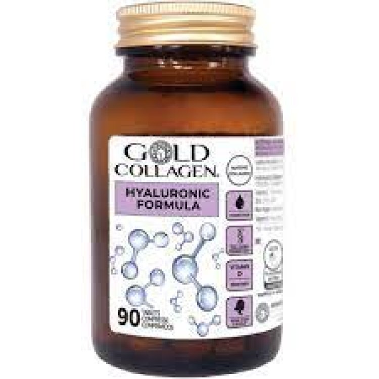Gold Collagen Hyaluronic Formula - Integratore alimentare per capelli, pelle e unghie - 90 compresse