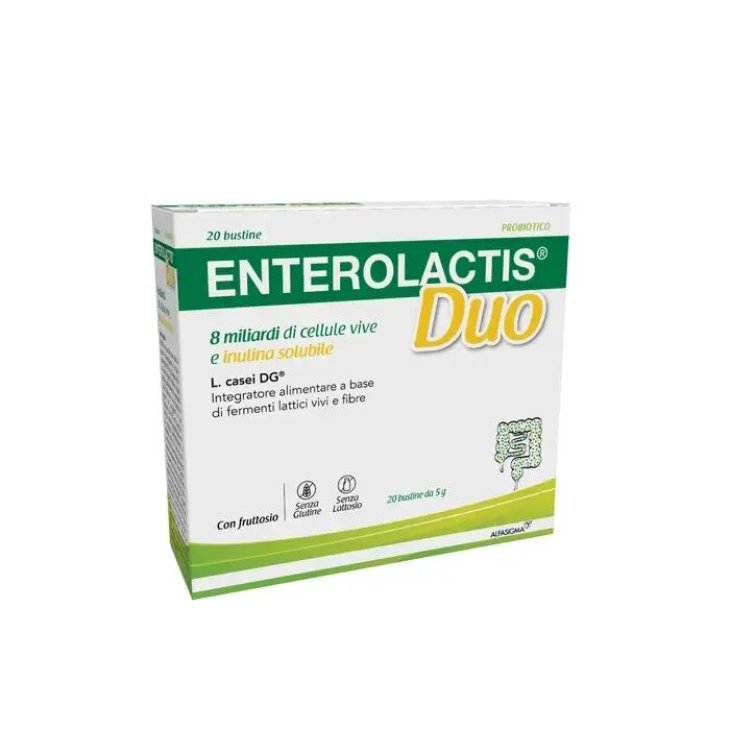 Enterolactis Duo - Integratore a base di fermenti lattici vivi - 20 bustine