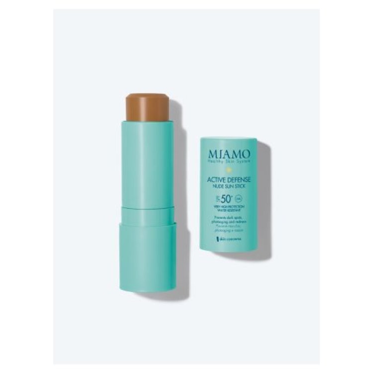 Miamo Active Defense Nude Sun Stick SPF50+ - Protezione solare per zone sensibili di viso e corpo - 12 ml