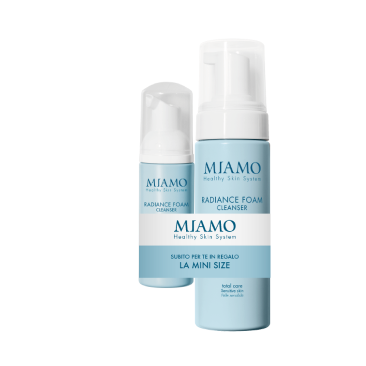 Miamo Total Care Radiance Foam Cleanser Duo - Schiuma detergente adatta per uso quotidiano - 150 ml + 50 ml - Limited Edition