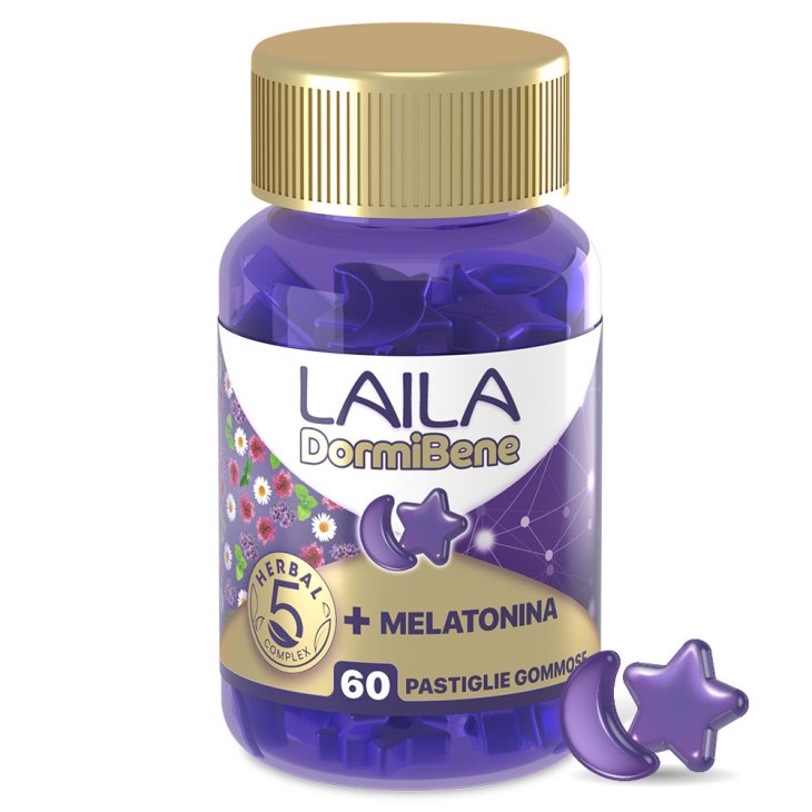 Laila DormiBene - Integratore per favorire un rapido addormentamento - 60 pastiglie gommose