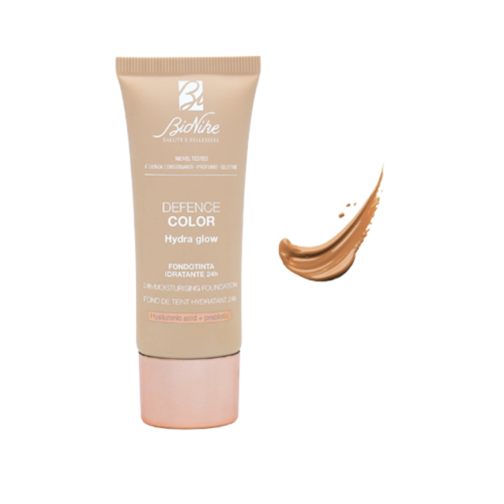 Bionike Defence Color Hydra Glow Fondotinta SPF15 106 - Fondotinta idratante effetto glow - Colore cannelle - 30 ml 