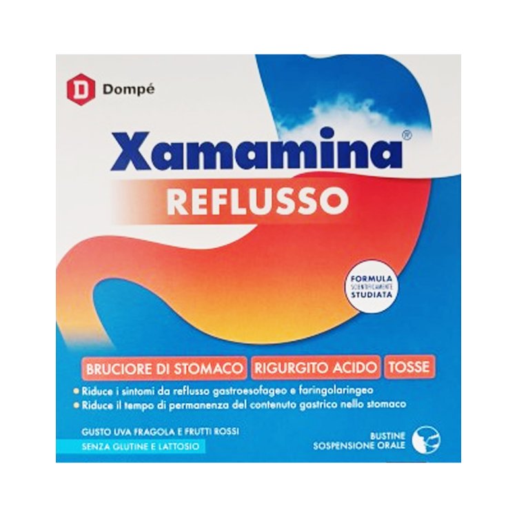 Xamamina Reflusso - Sciroppo utile per il trattamento dei sintomi del reflusso gastrico - 25 bustine
