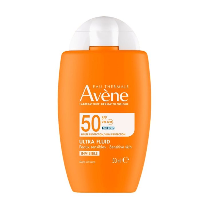 Avene Solare Ultra Fluid Invisibile SPF50 - Protezione solare molto alta per il viso - 50 ml