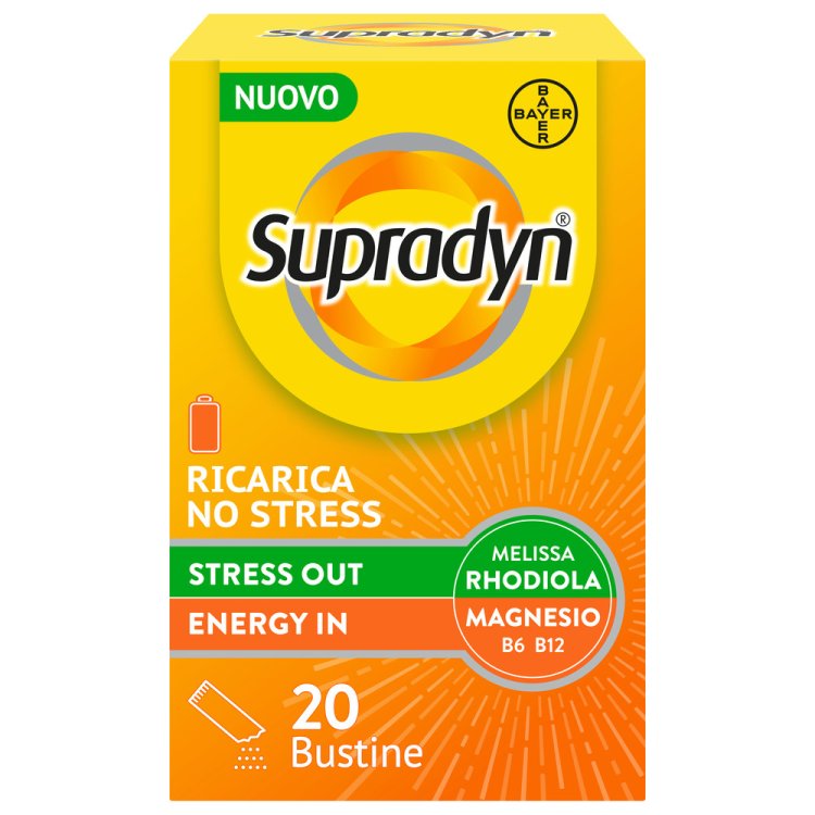 Supradyn Ricarica No Stress - Integratore per stanchezza fisica e mentale - 20 Bustine