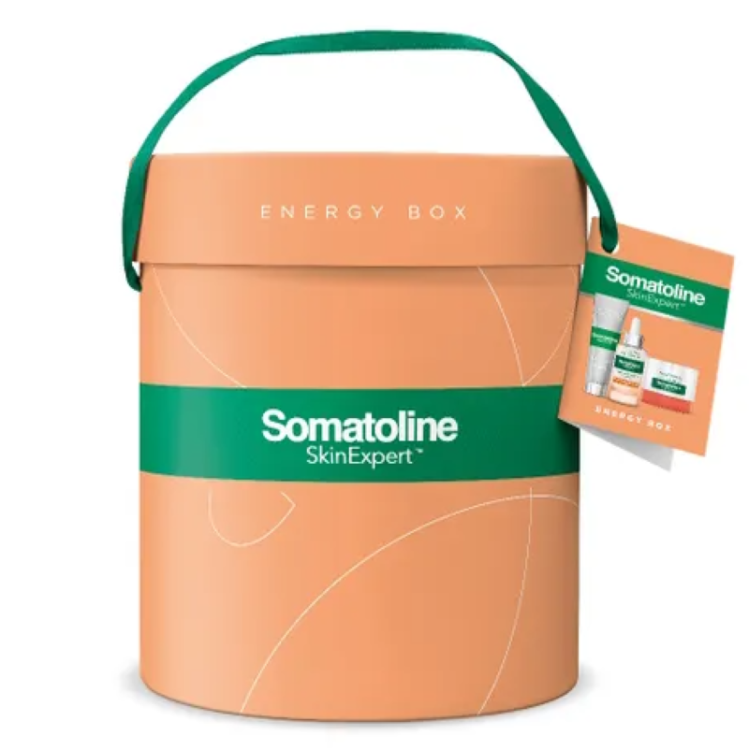 Somatoline SkinExpert Cofanetto Viso Energy - Crema esfoliante dermolevigante 20 ml + Booster illuminante 30 ml + Crema rigenerante SOS 15 ml