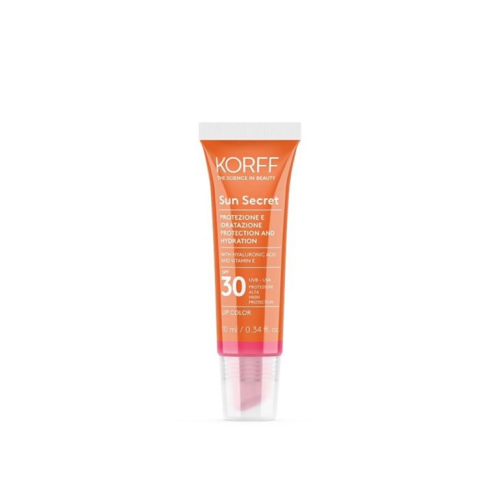 Korff Sun Secret Lip Color 02 SPF 30 - Protezione solare alta effetto gloss - Tonalità raspberry pink - 10 ml