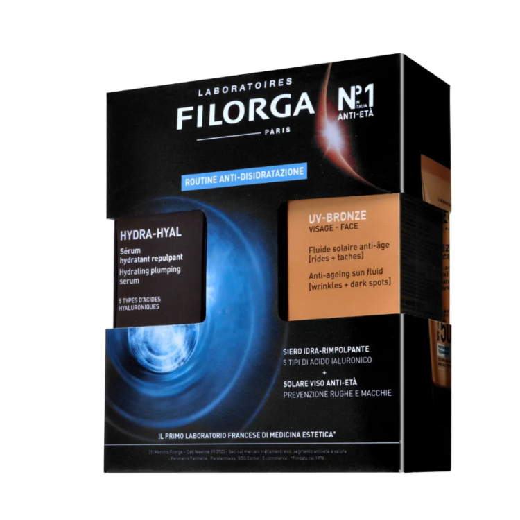 Filorga Routine Anti-Disidratazione - Siero hydra hyal da 30 ml + Uv-Bronze face SPF50+ da 40 ml