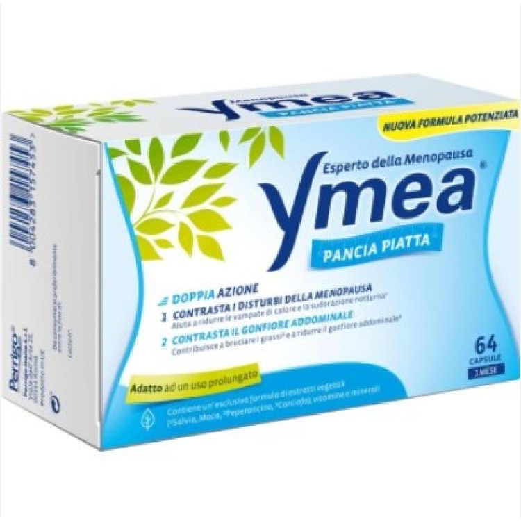 Ymea Pancia Piatta - Integratore per il gonfiore addominale in menopausa - 64 capsule - promo
