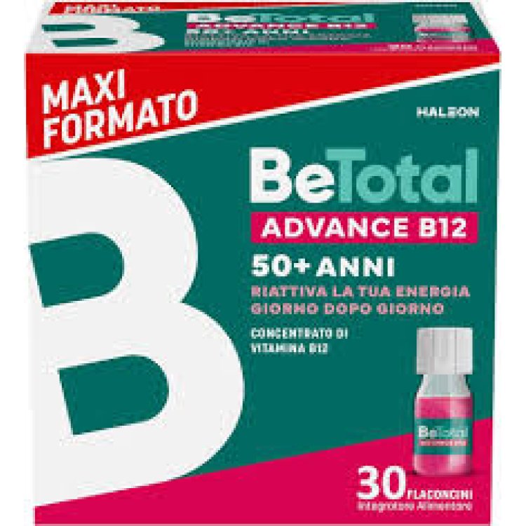 BeTotal Advance B12 - Integratore alimentare per stanchezza fisica e mentale - 30 flaconcini