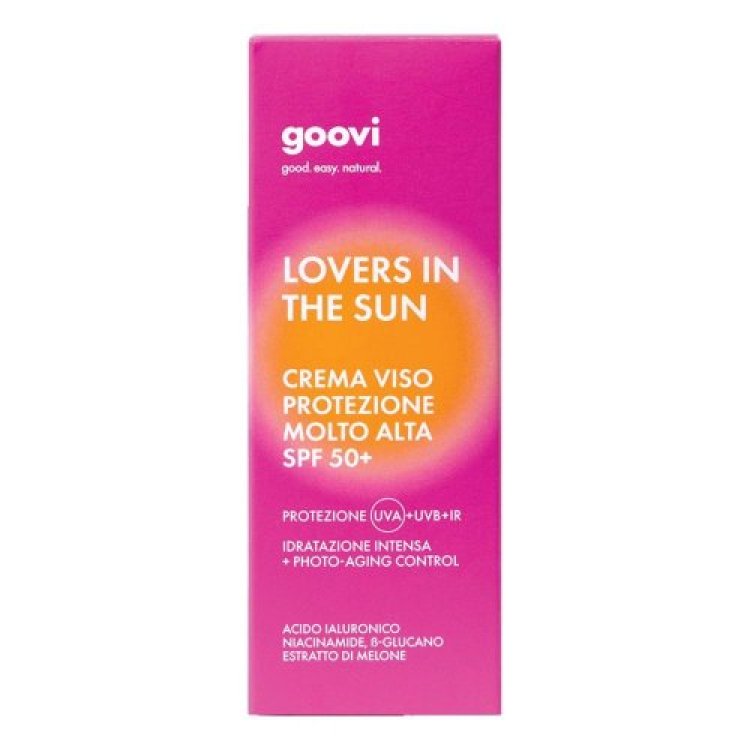 Goovi Lovers In The Sun Crema Solare Viso SPF 50+ - Protezione solare idratante molto alta - 50 ml