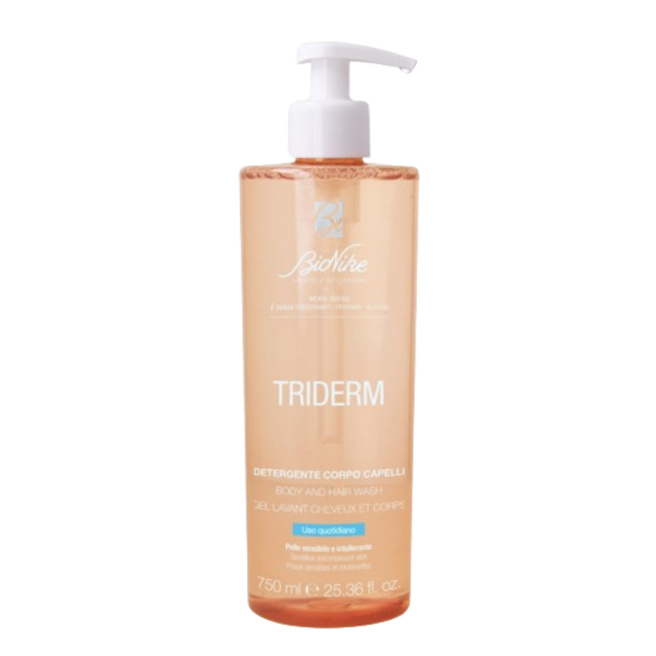 Bionike Triderm Detergente Corpo e Capelli - Detergente delicato per pelle sensibile e intollerante - 750 ml