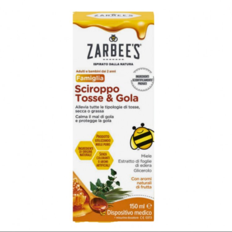 Zarbee's Sciroppo Tosse & Gola - Sciroppo per tosse secca e tosse grassa - 150 ml