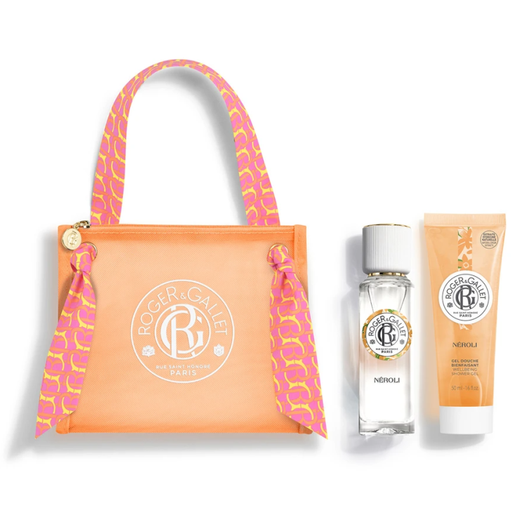 Roger & Gallet Set Profumato Neroli - Acqua profumata 30 ml + Gel doccia 30 ml + Pochette