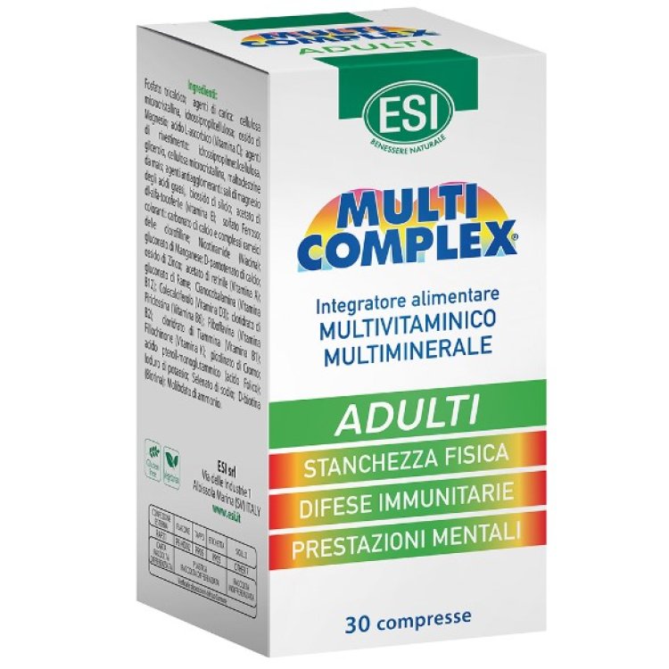 Esi Multicomplex Adulti - Integratore multivitaminico e multiminerale per stanchezza - 30 compresse