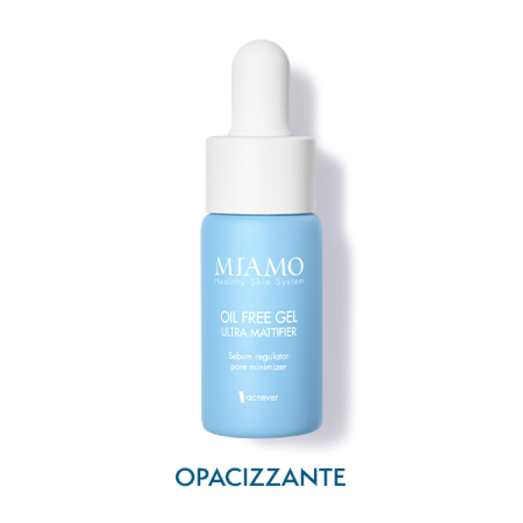 Miamo Acnever Oil Free Gel Ultra Mattifier - Gel sebo normalizzante per pelle grassa a tendenza acneica - Travel size - 10 ml