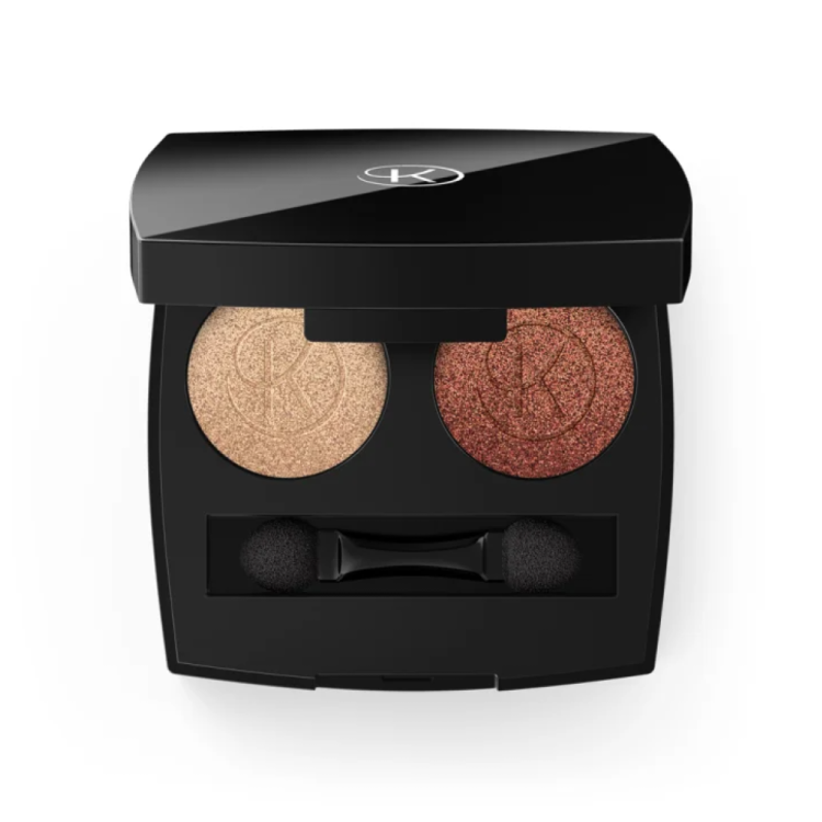 Korff Make Up Palette Duo Summer Edition 01 - Duo ombretti effetto brillante - Nuance golden hour - Trousse da 3 g 