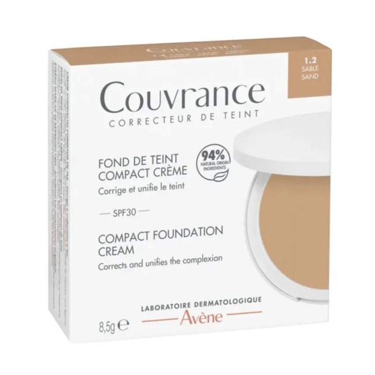 Avene Couvrance Fondotinta Compatto in crema Colore Sabbia - Uniformante e correttivo - 10 g