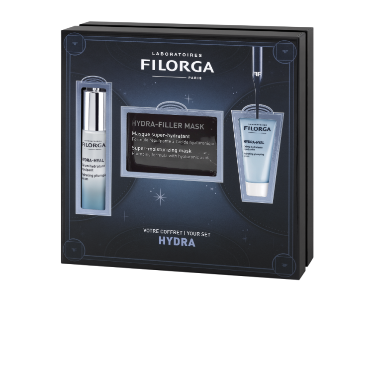 Filorga Cofanetto di Natale 2024 Hydra Hyal - Hydra Hyal siero 30 ml + Hydra Hyal crema 15 ml + Hydra Filler Mask 1 maschera