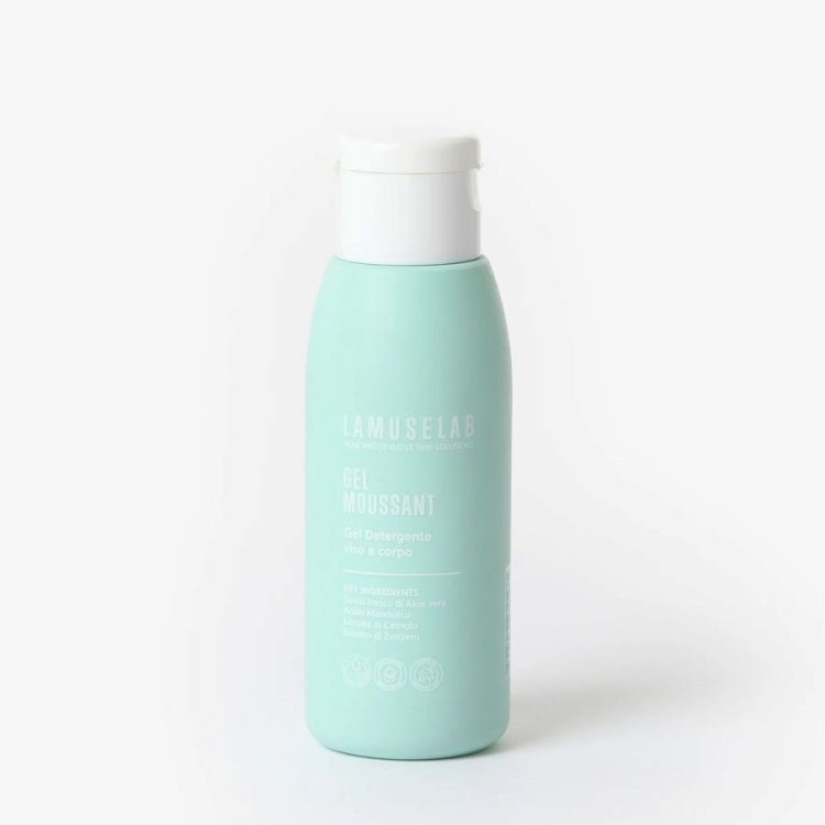 Lamuselab Gel Moussant Viso e Corpo Sebo-Regolatore Delicato 100ml