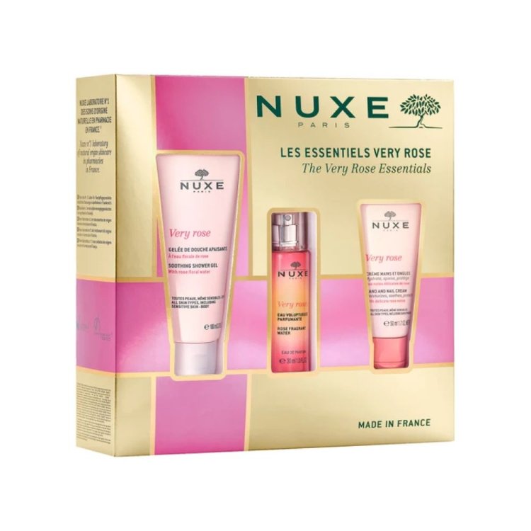 Nuxe Cofanetto di Natale 2024 Very Rose - Gel doccia 100 ml + Acqua profumata 30 ml + crema mani e unghie Nuxe Cofanetto di Natale 2024 Very Rose - Gel doccia 100 ml + Acqua profumata 30 ml + crema mani e unghie