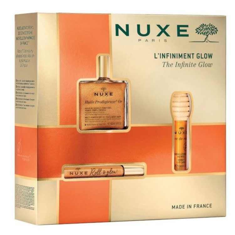 Nuxe Cofanetto di Natale 2024 Huile Prodigieuse Or - Olio prodigioso oro + Reve de Miel gloss labbra + Olio prodigioso oro roll on Nuxe Cofanetto di Natale 2024 Huile Prodigieuse Or - Olio prodigioso oro + Reve de Miel gloss labbra + Olio prodigioso oro roll on