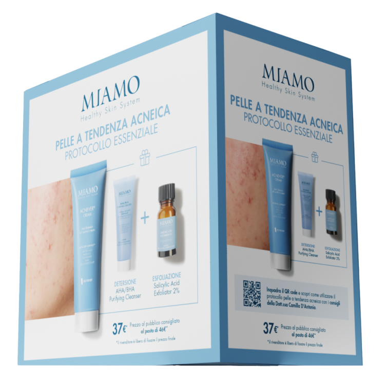 Miamo Kit Acnever Cream - Protocollo anti imperfezioni per pelle a tendenza acneica