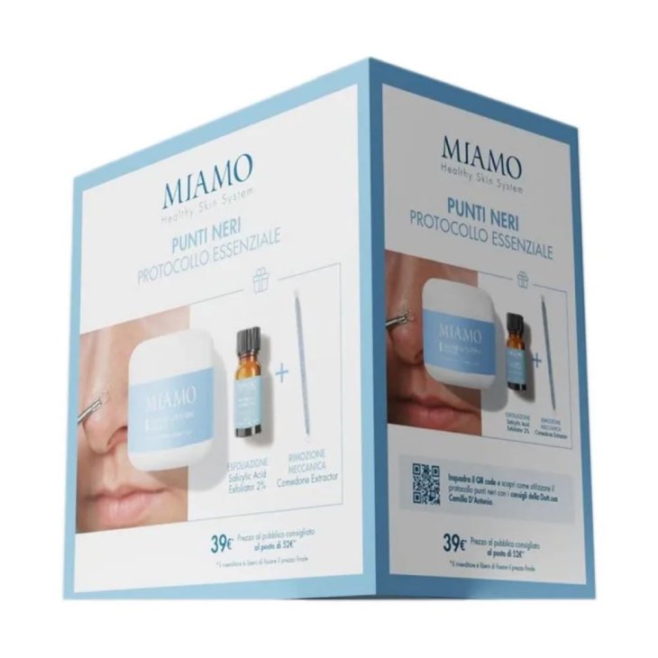 Miamo Protocollo Punti Neri - Miamo comedone extractor  + Cleansing Purifying masque 60 ml + Salicylic acid exfoliator 2% 10 ml