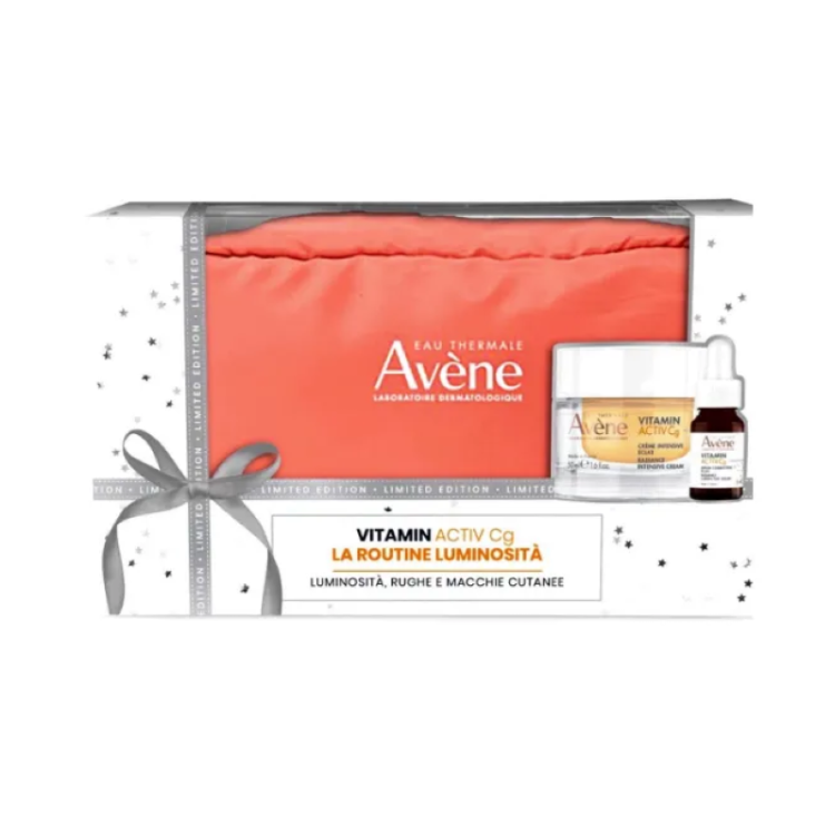 Avene Cofanetto di Natale Vitamin Activ Cg- Crema viso illuminante 50 ml + Siero viso illuminante 10 ml + Pochette