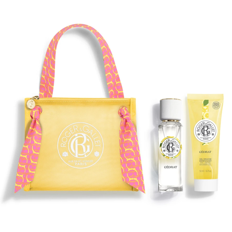 Roger & Gallet Set Profumato Cédrat - Acqua profumata 30 ml + Gel doccia 30 ml + Pochette