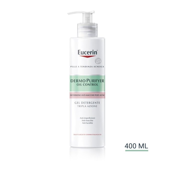 Eucerin Dermopurifyer Gel Detergente - Adatto contro le macchie post acne - 400 ml