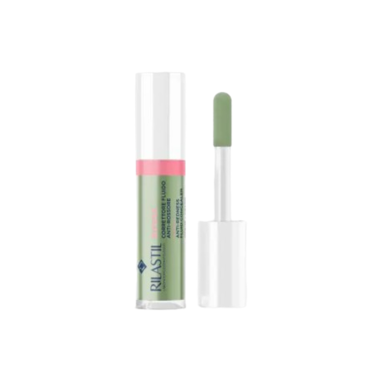 Rilastil Difesa Correttore Fluido Anti-rossore - Correttore uniformante per pelle arrossata - Colore verde - 5,2 ml