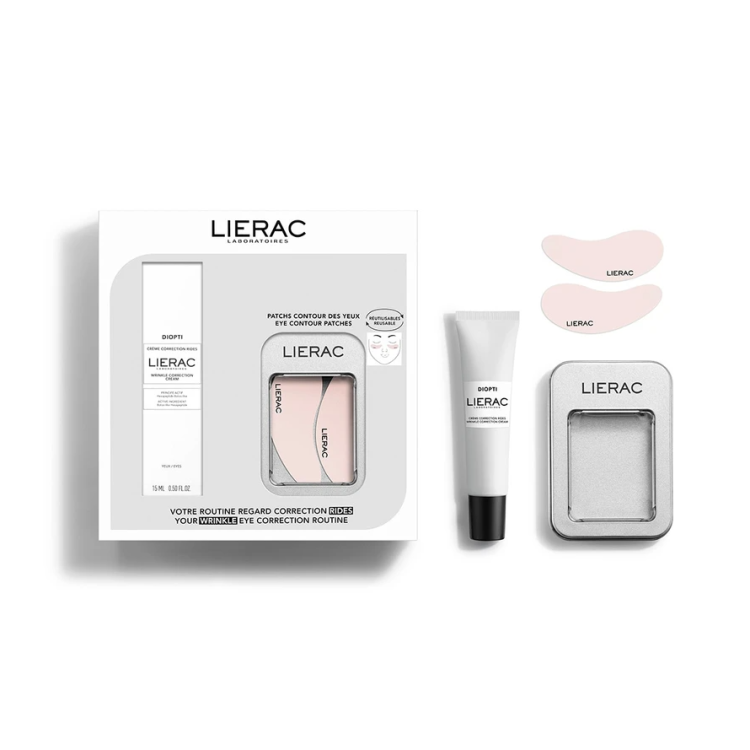 Lierac Diopti Set Correzione Rughe 2024 - Crema contorno occhi 15 ml + Patch contorno occhi - Edizione limitata