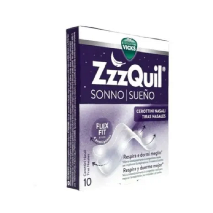ZzzQuil Nasal Strips - Cerottini nasali per respirare e dormire meglio - 10 pezzi