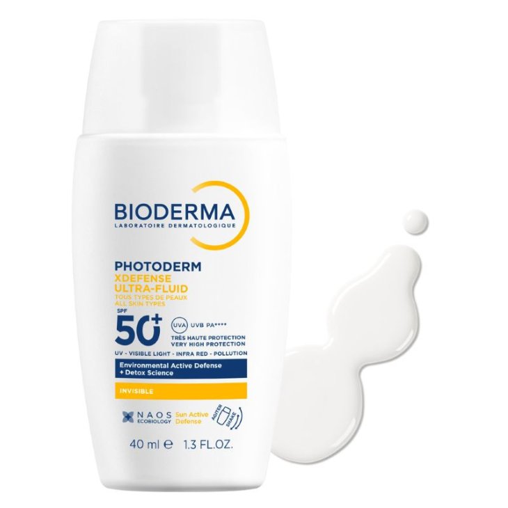 Photoderm Xdefense Ultra Fluid SPF50+ - Protezione solare viso invisibile detossinante - 40 ml