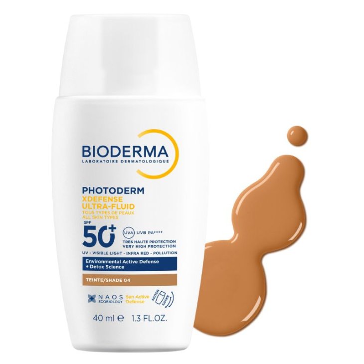 Photoderm Xdefense Ultra Fluid SPF50+ - Protezione solare viso colorata detossinante - Tinta 04 - 40 ml