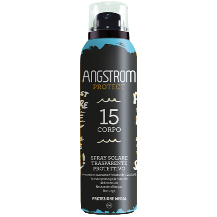 Angstrom Spray Solare Trasparente SPF15 - Spray solare corpo resistente all'acqua - Edizione Limitata 2025 - 150 ml