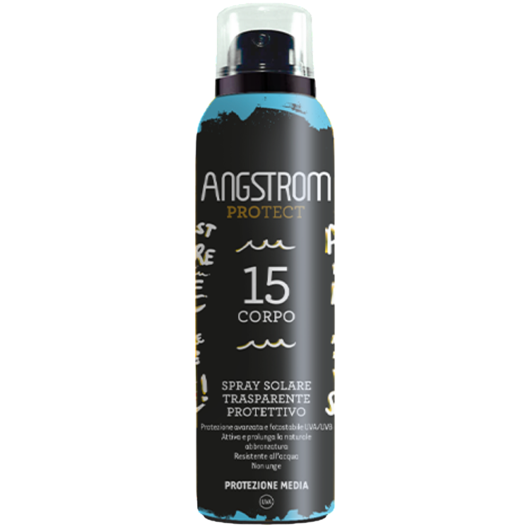Angstrom Spray Solare Trasparente SPF15 - Spray solare corpo resistente all'acqua - Edizione Limitata 2025 - 150 ml Angstrom Spray Solare Trasparente SPF15 - Spray solare corpo resistente all'acqua - Edizione Limitata 2025 - 150 ml