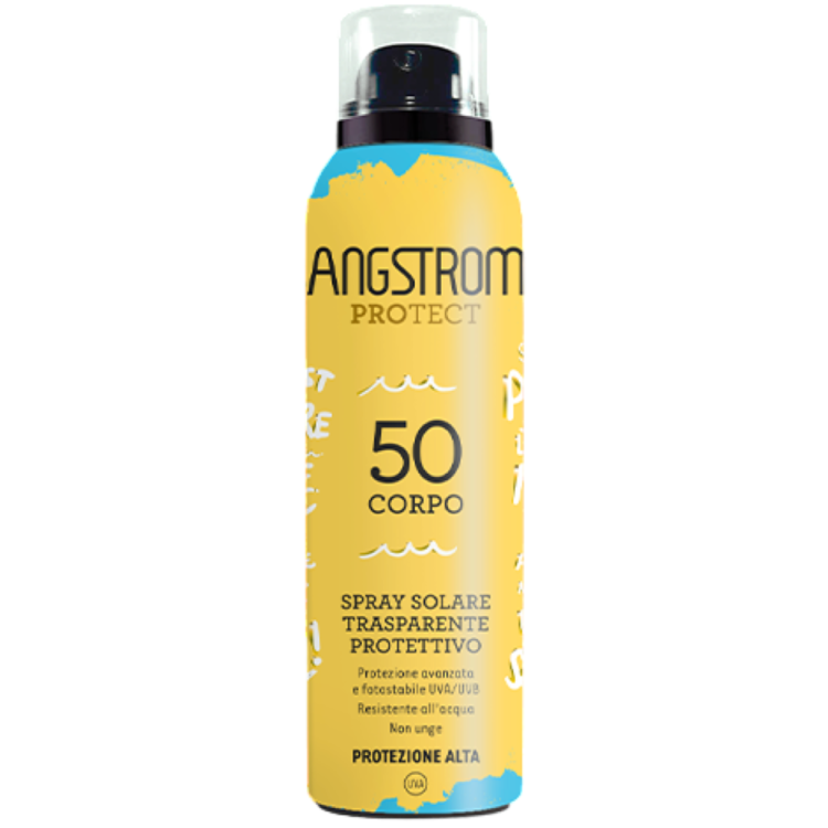 Angstrom Spray Solare Trasparente SPF50+ - Spray solare corpo resistente all'acqua - Edizione Limitata 2025 - 150 ml Angstrom Spray Solare Trasparente SPF50+ - Spray solare corpo resistente all'acqua - Edizione Limitata 2025 - 150 ml