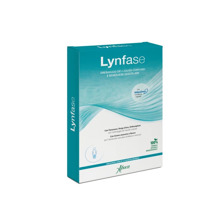 Lynfase Fitomagra Concentrato Fluido - Integratore alimentare drenante - 12 flaconcini