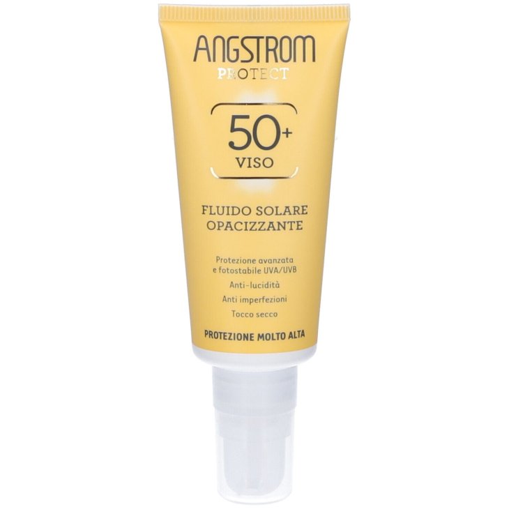 Angstrom Fluido Solare Viso Opacizzante SPF50+ - Protezione solare molto alta per pelle grassa - 40 ml
