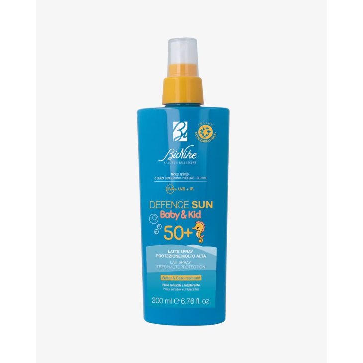Bionike Defence Sun Baby&Kid SPF 50+ Latte Spray - Protezione Solare Molto Alta - 200 ml