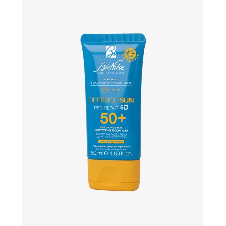 Bionike Defence Sun Crema Viso Mat SPF50+ - Protezione solare viso opacizzante - 50 ml