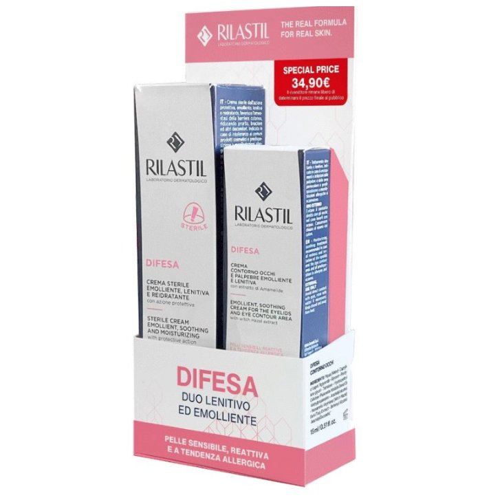Rilastil Difesa Duo Lenitivo ed Emolliente - Crema sterile 50 ml + Crema contorno occhi 15 ml Rilastil Difesa Duo Lenitivo ed Emolliente - Crema sterile 50 ml + Crema contorno occhi 15 ml